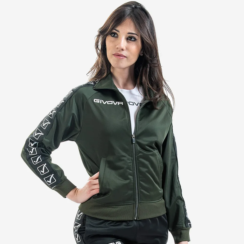 Bluza trening Givova Tricot Band, Verde Militar - imagine 2