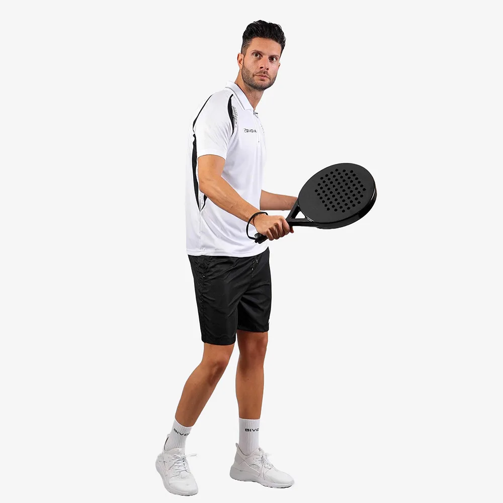 Set tenis Givova Easy, Alb / Negru - imagine 2
