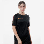 Tricou Givova Poly Band, Negru / Portocaliu Fluo - imagine 2