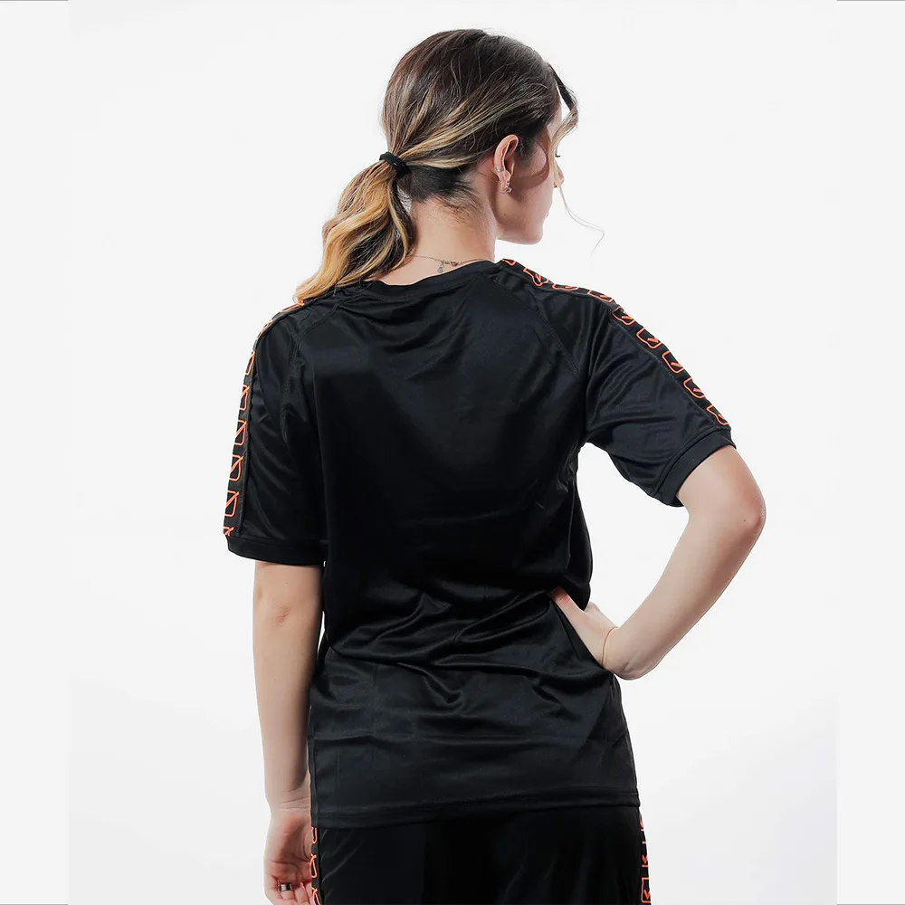 Tricou Givova Poly Band, Negru / Portocaliu Fluo - imagine 4