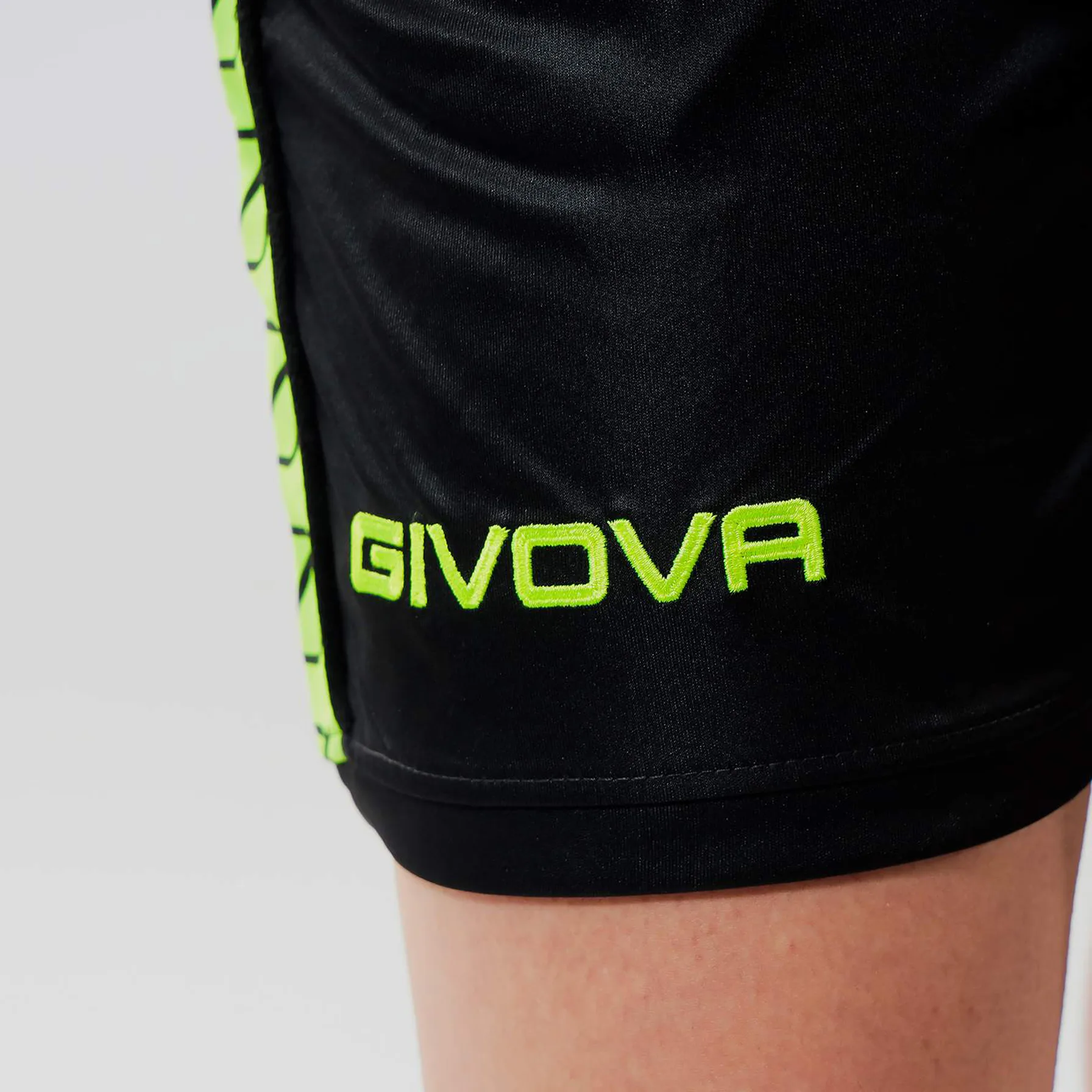 Pantaloni scurti sport Givova Poly Band, Galben Fluo / Negru - imagine 5