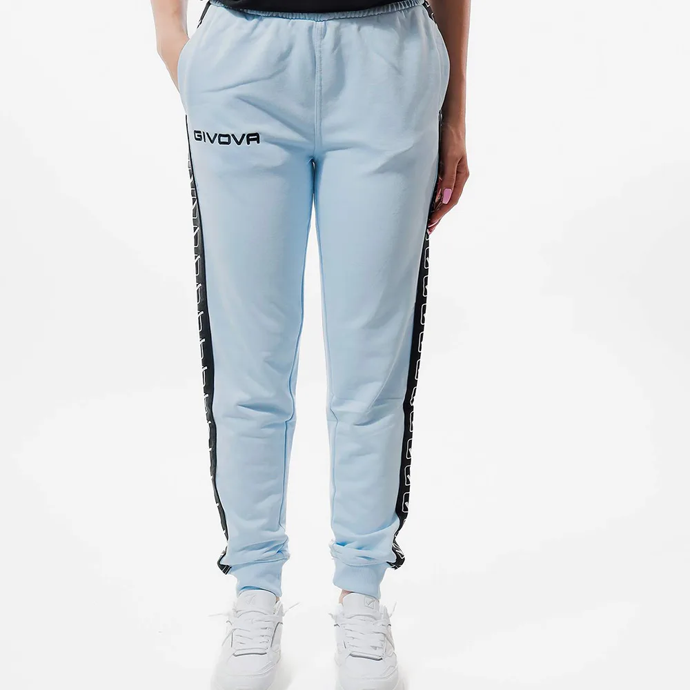 Pantaloni lungi Givova Terry Band, Albastru Sky - imagine 2