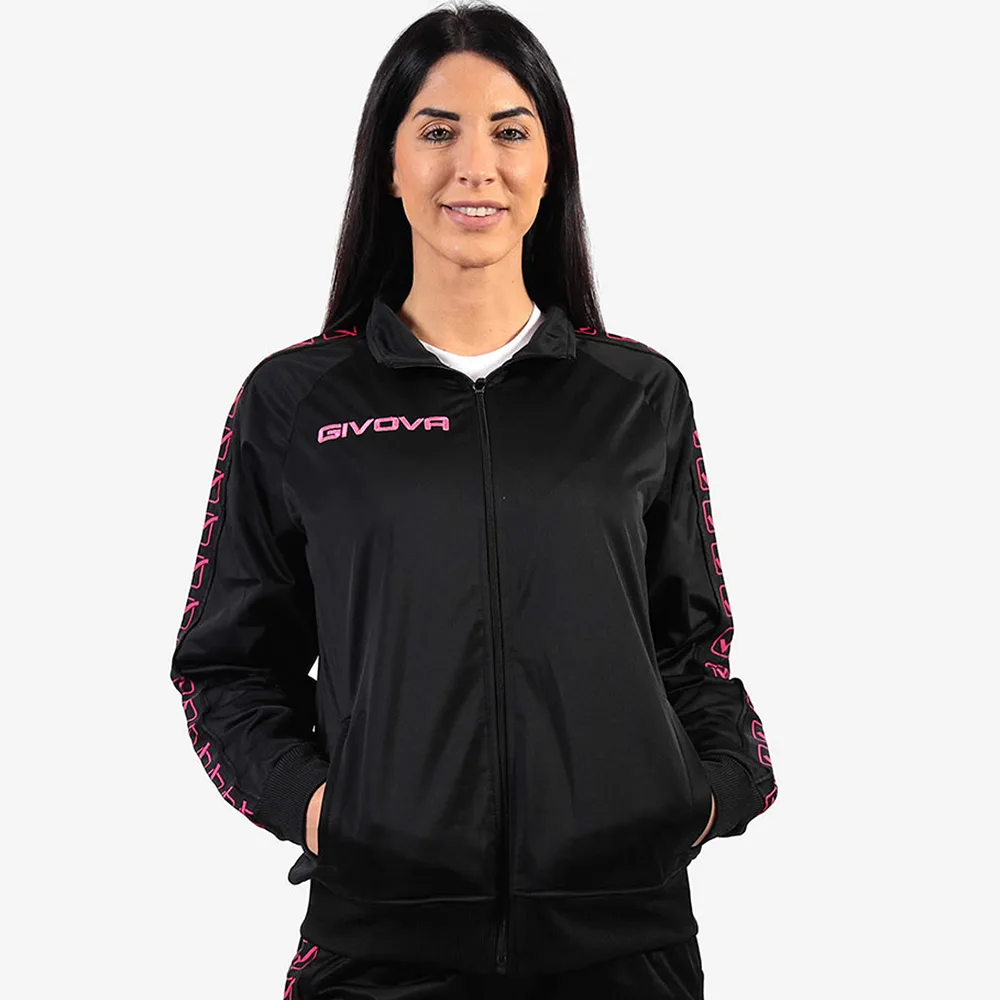 Bluza trening Givova Tricot Band, Negru / Fuxia - imagine 2