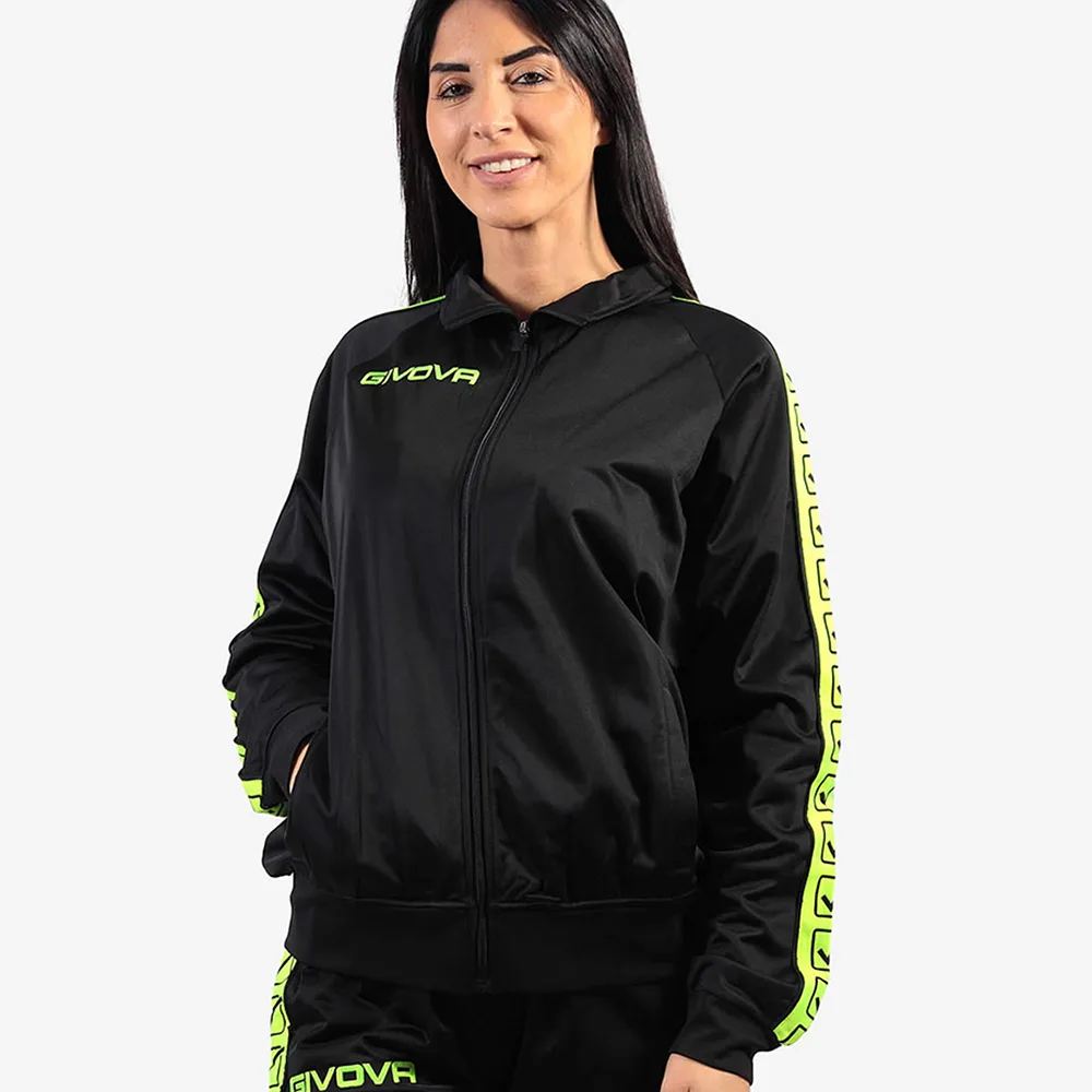 Bluza trening Givova Tricot Band, Galben Fluo / Negru - imagine 2