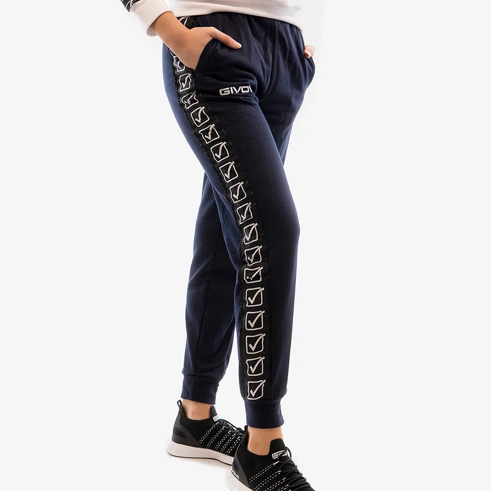 Pantaloni lungi Givova Terry Band, Bleumarin - imagine 4