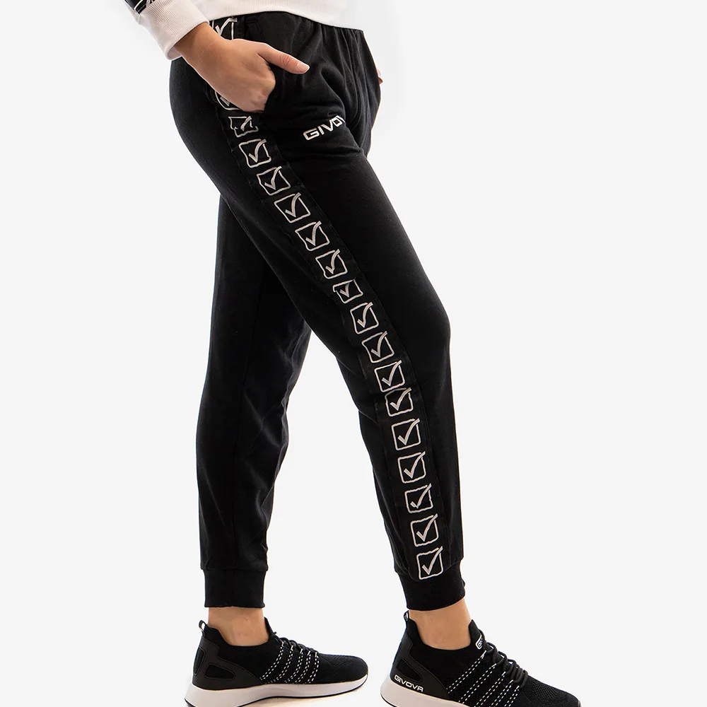 Pantaloni lungi Givova Terry Band, Negru - imagine 3