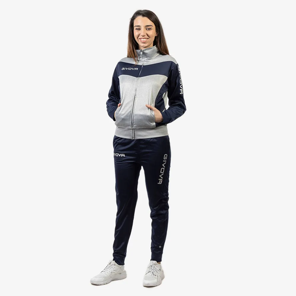 Trening unisex Givova Visa Luxury, Gri / Bleumarin - imagine 2
