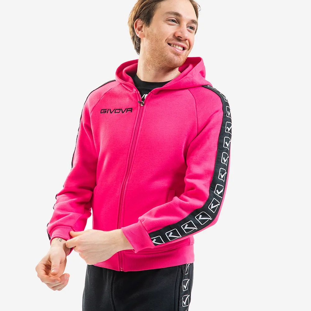 Hanorac Givova Felpa Full-zip Band, Fuxia - imagine 3
