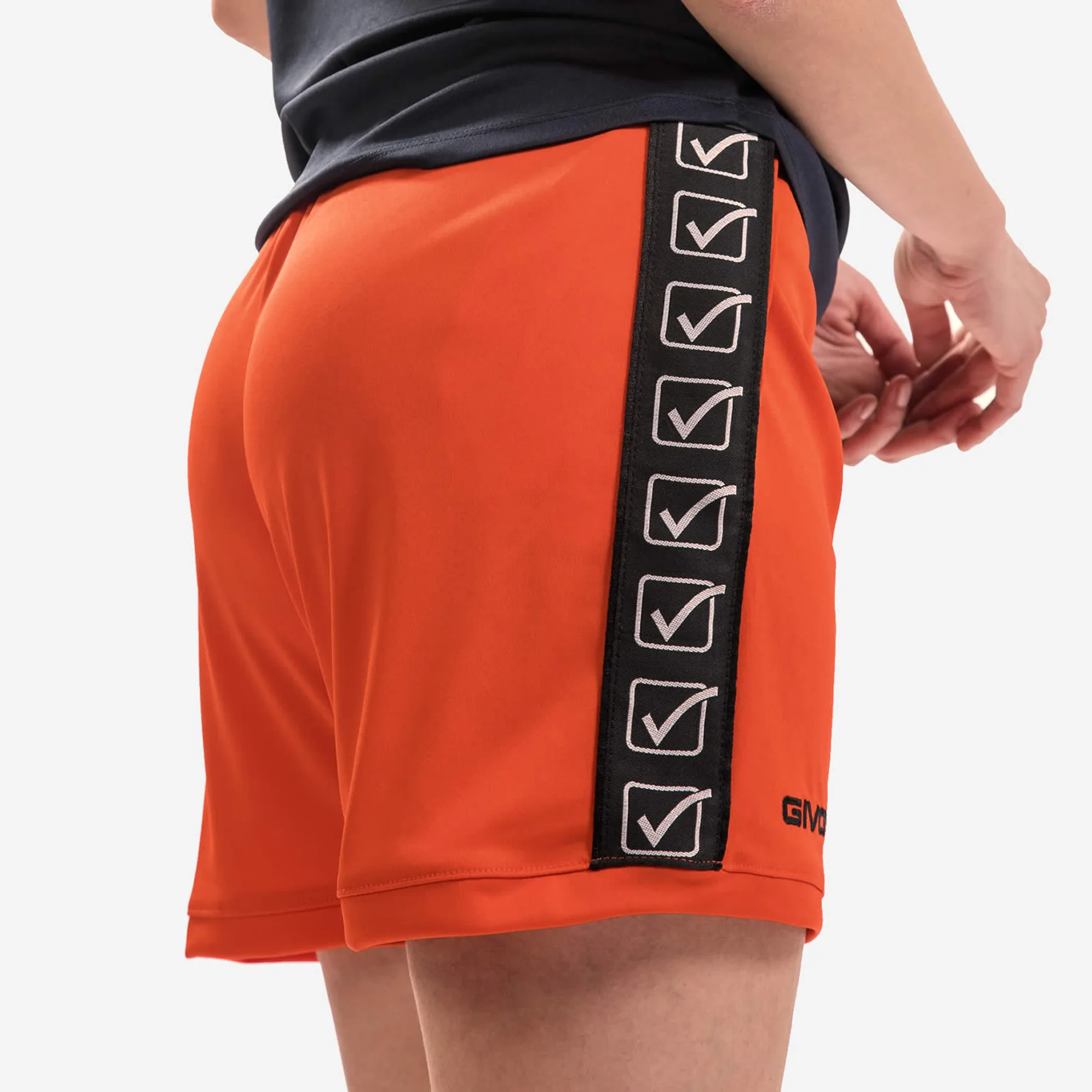 Pantaloni scurti sport Givova Poly Band, Portocaliu - imagine 3