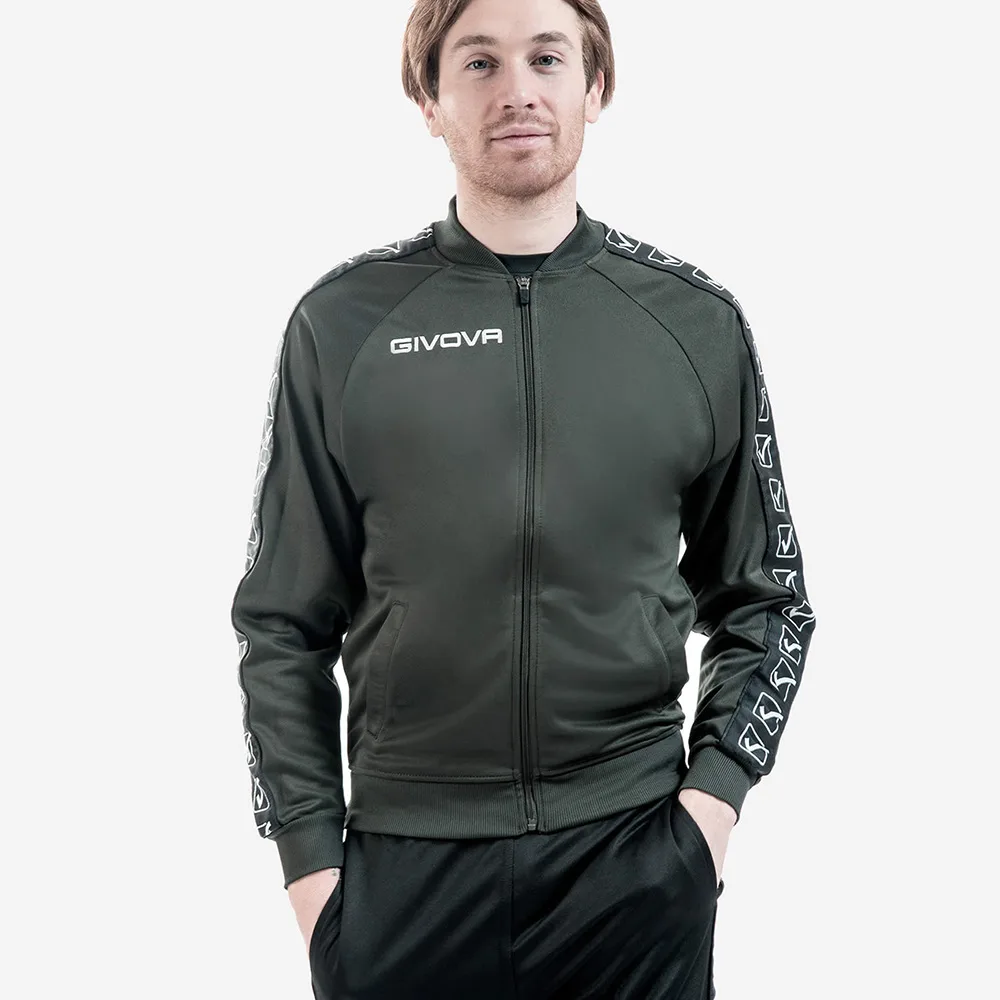 Bluza trening Givova College Band, Verde Militar - imagine 3