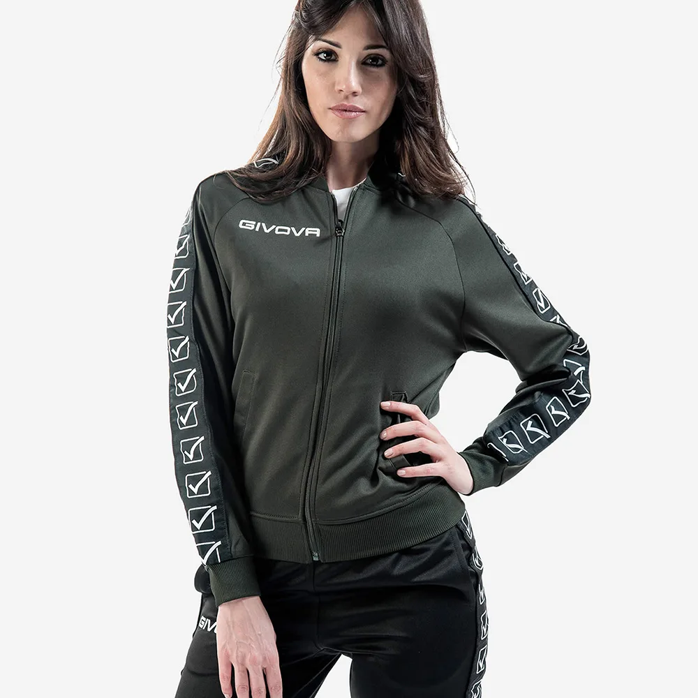Bluza trening Givova College Band, Verde Militar - imagine 2