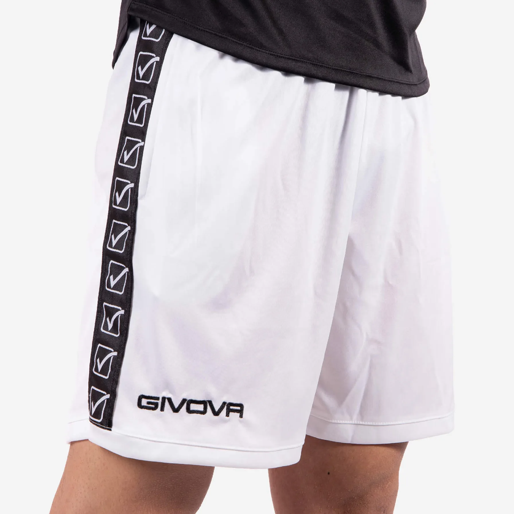 Pantaloni scurti sport Givova Poly Band, Alb - imagine 3