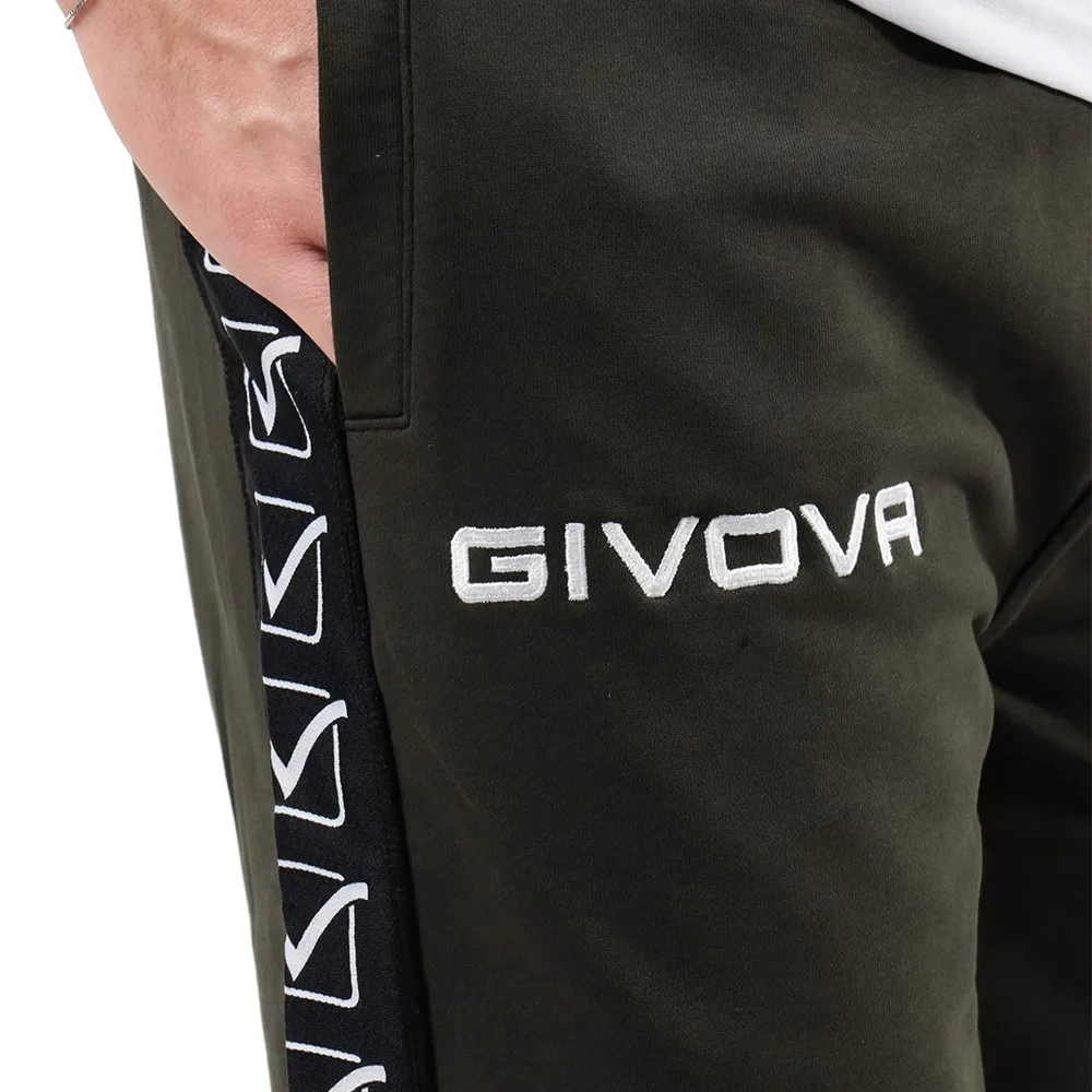Pantaloni lungi Givova Terry Band, Verde Militar - imagine 9