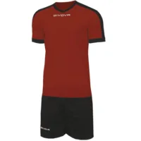 Kit echipament sportiv Givova Revolution, Visiniu / Negru
