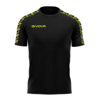 Tricou Givova Poly Band, Negru / Galben Fluo