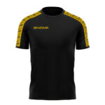 Tricou Givova Poly Band, Negru / Auriu