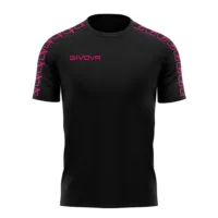 Tricou Givova Poly Band, Negru / Fuxia
