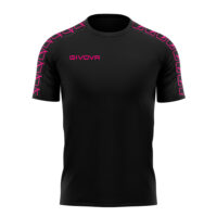 Tricou Givova Poly Band, Negru / Fuxia
