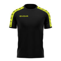Tricou Givova Poly Band, Galben Fluo / Negru