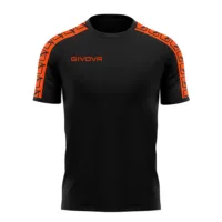 Tricou Givova Poly Band, Portocaliu Fluo / Negru