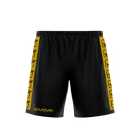 Pantaloni scurti sport Givova Poly Band, Negru / Auriu