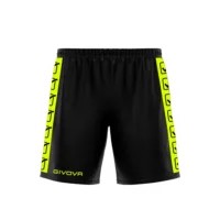 Pantaloni scurti sport Givova Poly Band, Galben Fluo / Negru