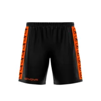 Pantaloni scurti sport Givova Poly Band, Portocaliu Fluo / Negru