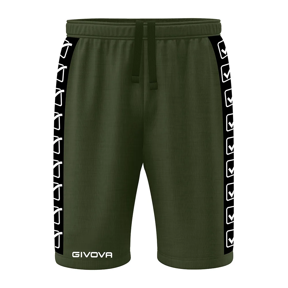 Pantaloni scurti Givova Terry Band, Verde Militar - imagine 1