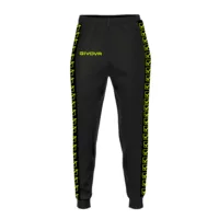 Pantaloni lungi Givova Tricot Band, Negru / Galben Fluo