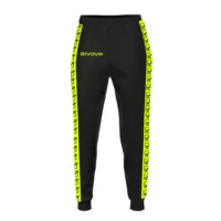 Pantaloni lungi Givova Tricot Band, Galben Fluo / Negru