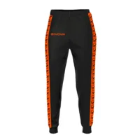 Pantaloni lungi Givova Tricot Band, Portocaliu Fluo / Negru