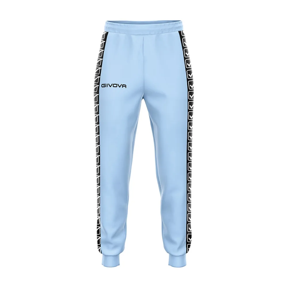 Pantaloni lungi Givova Terry Band, Albastru Sky - imagine 1