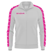 Bluza trening Givova Tricot Band, Alb / Fuxia