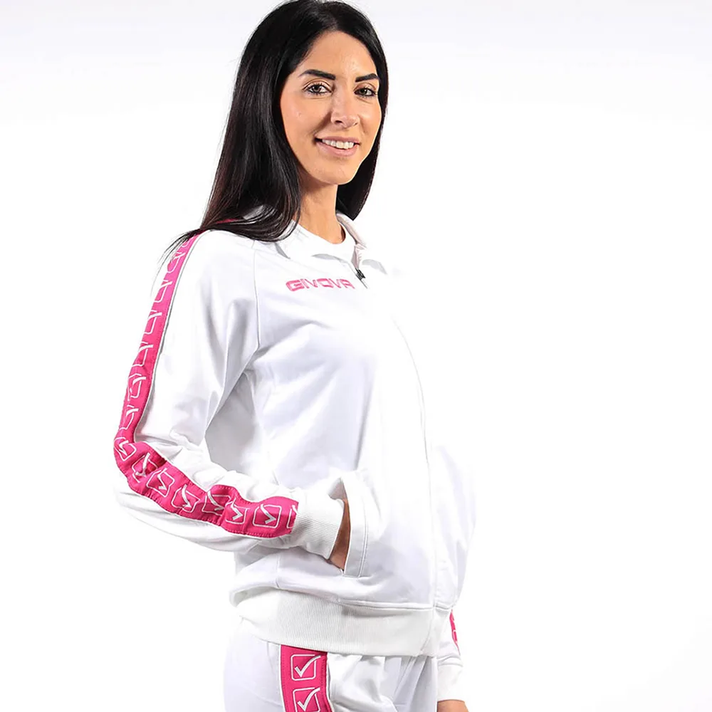 Bluza trening Givova Tricot Band, Alb / Fuxia - imagine 2
