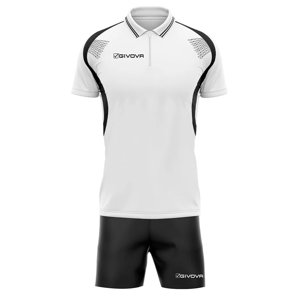 Set tenis Givova Easy, Alb / Negru - imagine 5