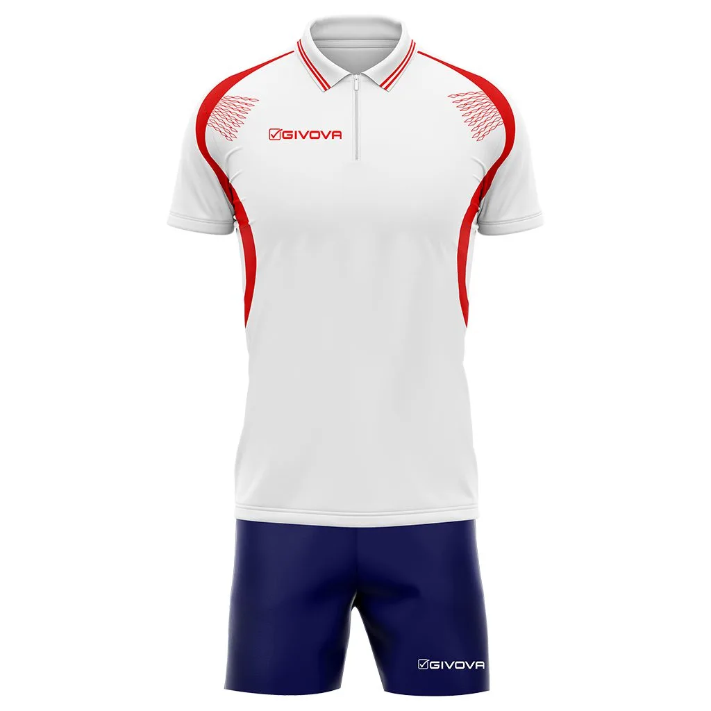 Set tenis Givova Easy, Rosu / Bleumarin - imagine 5