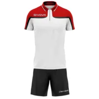Set tenis Givova Fast, Alb / Rosu
