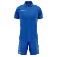Set echipament sport Givova Play, Albastru Royal / Alb
