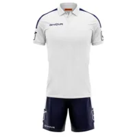 Set echipament sport Givova Play, Alb / Bleumarin