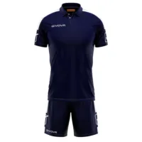 Set echipament sport Givova Play, Bleumarin / Alb