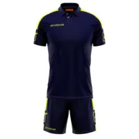 Set echipament sport Givova Play, Bleumarin / Galben Fluo