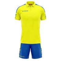 Set echipament sport Givova Play, Galben / Albastru Royal