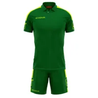 Set echipament sport Givova Play, Verde / Galben Fluo