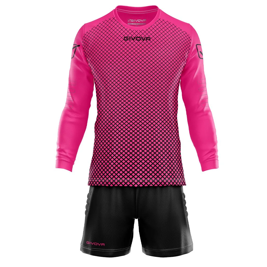 Set echipament portar fotbal Givova Manchester, Fuxia / Negru - imagine 1