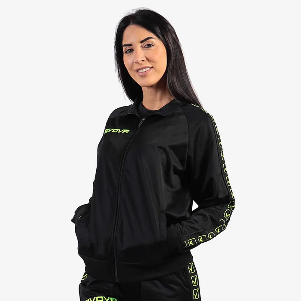 Bluza trening Givova Tricot Band, Negru / Galben Fluo - imagine 2