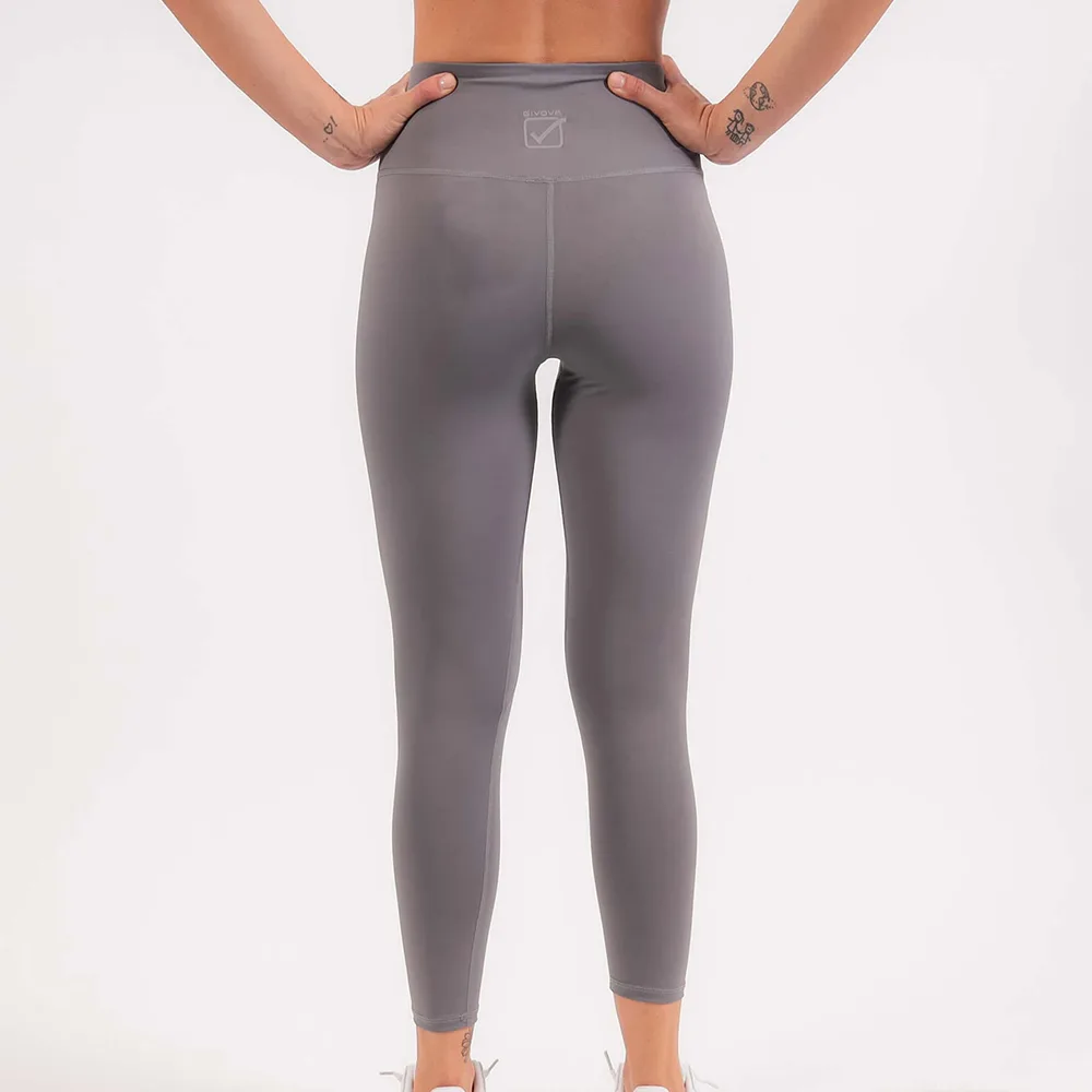Colanti lungi fitness dama Givova Basic, Gri inchis - imagine 2