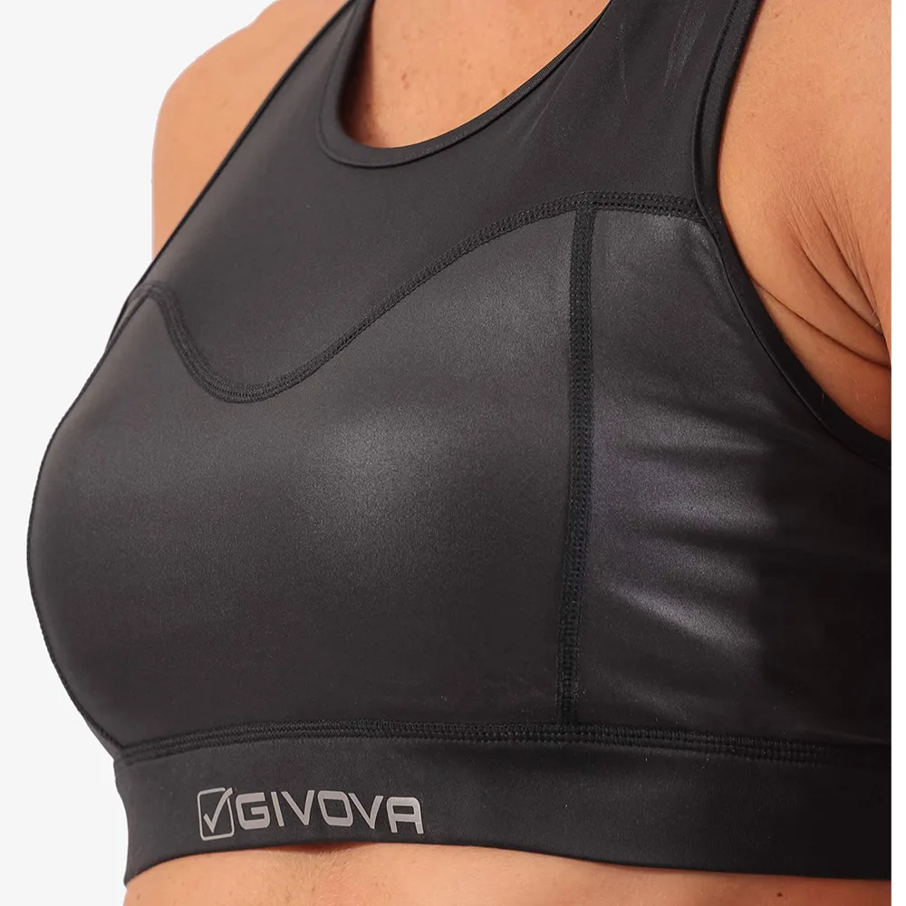 Bustiera fitness Givova Eco, Negru - imagine 3