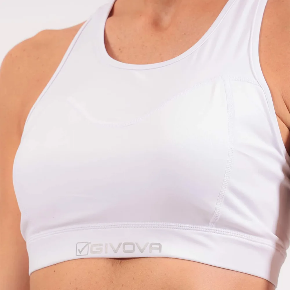 Bustiera fitness Givova Eco, Alb - imagine 3
