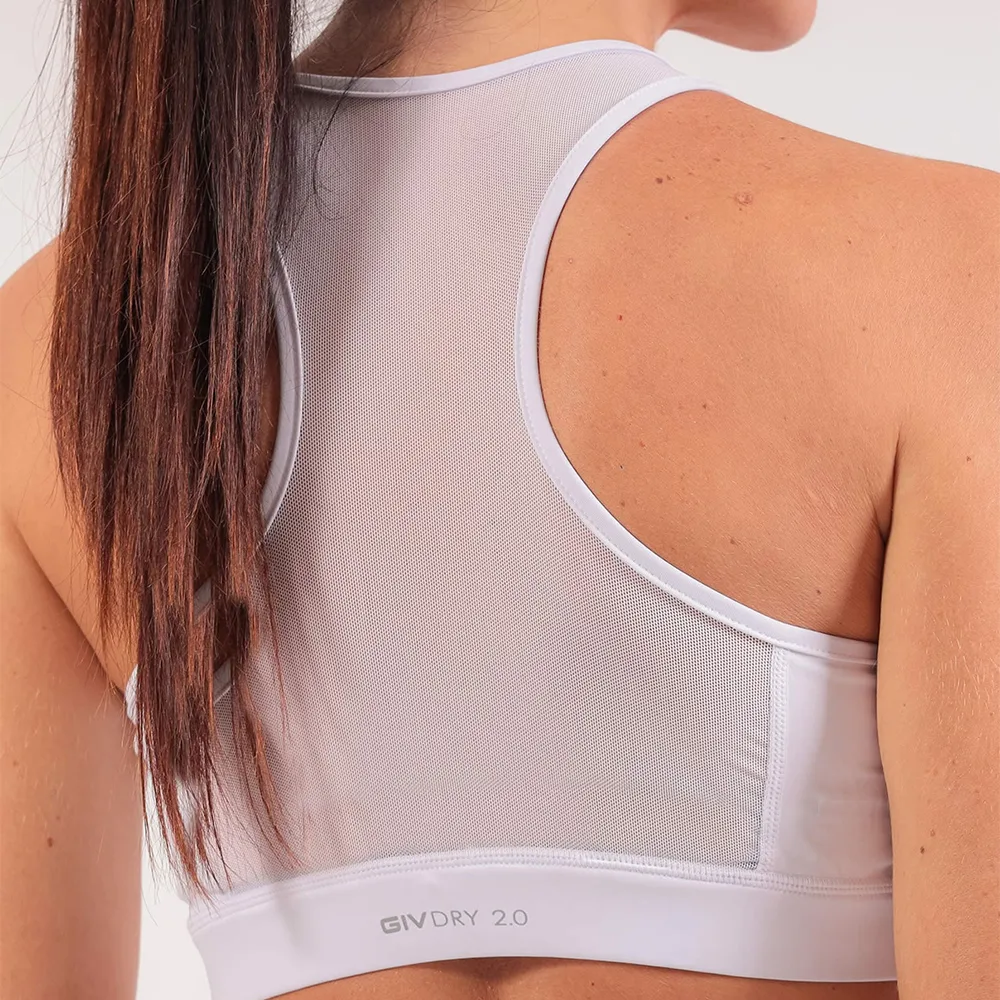 Bustiera fitness Givova Eco, Alb - imagine 4