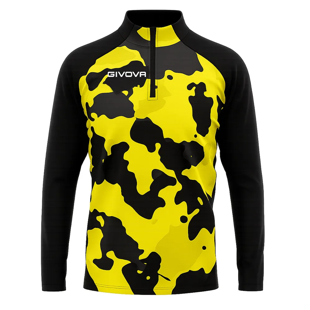 Bluza antrenament Givova Army, Galben / Negru - imagine 5